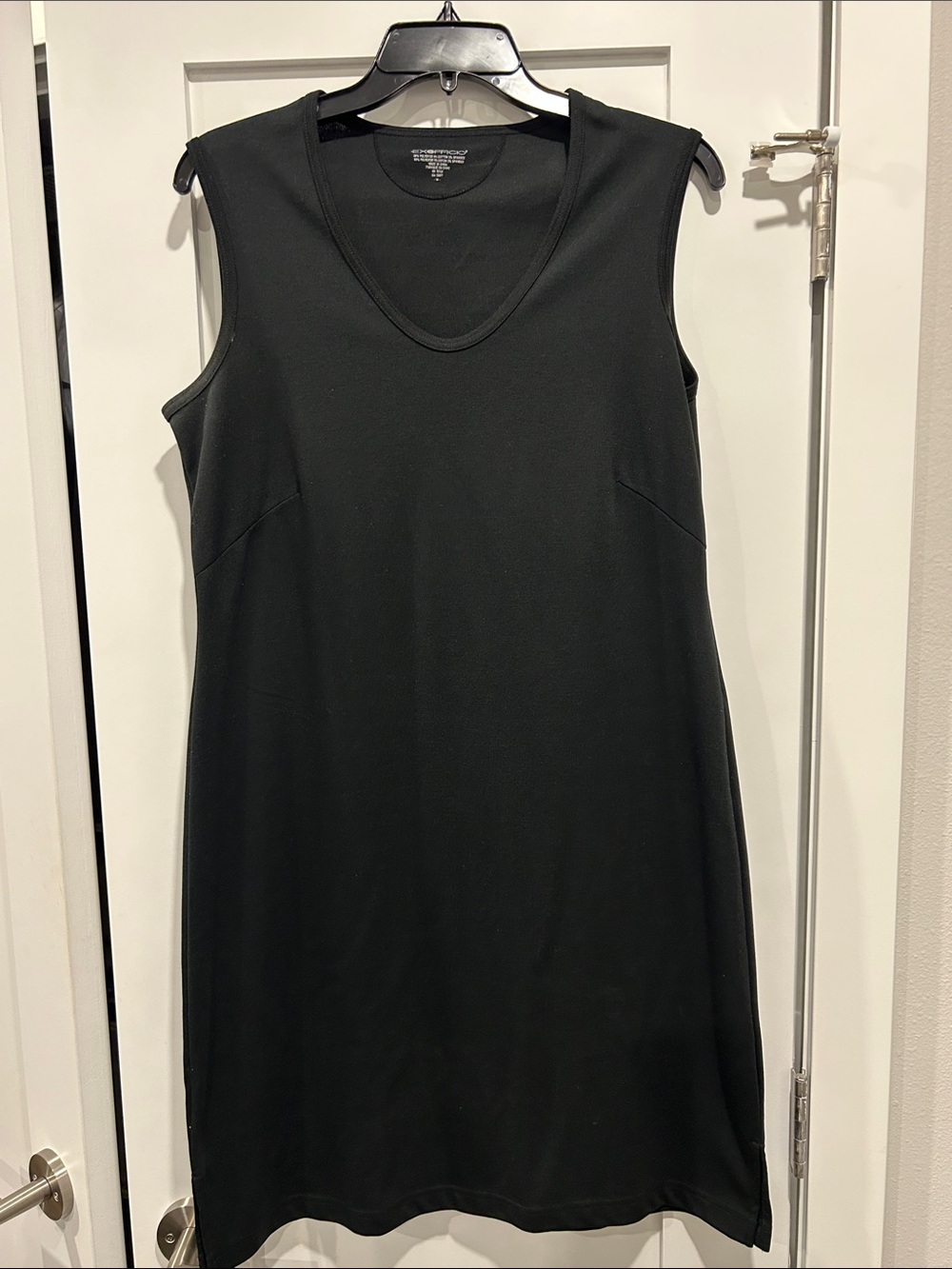 Ex Officio black sleeveless tank travel dress, size medium